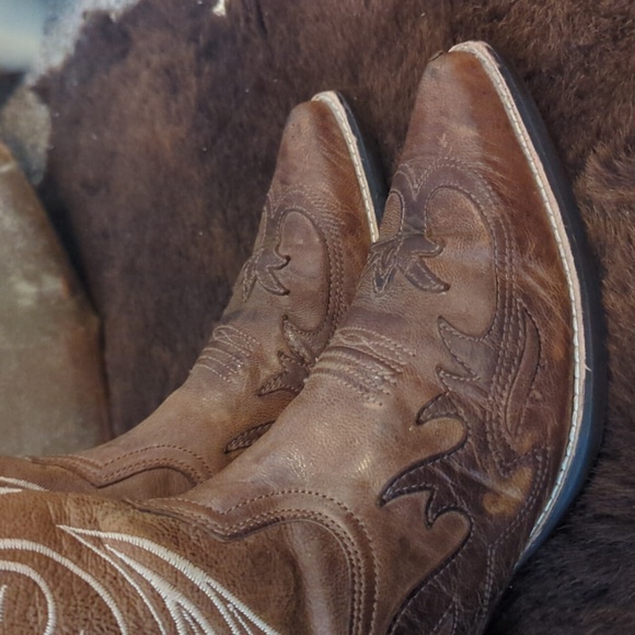 ARIAT "Heritage Western J Toe Wingtip" style 10005920 cowgirl boots sz 7.5 B euc - Picture 12 of 16